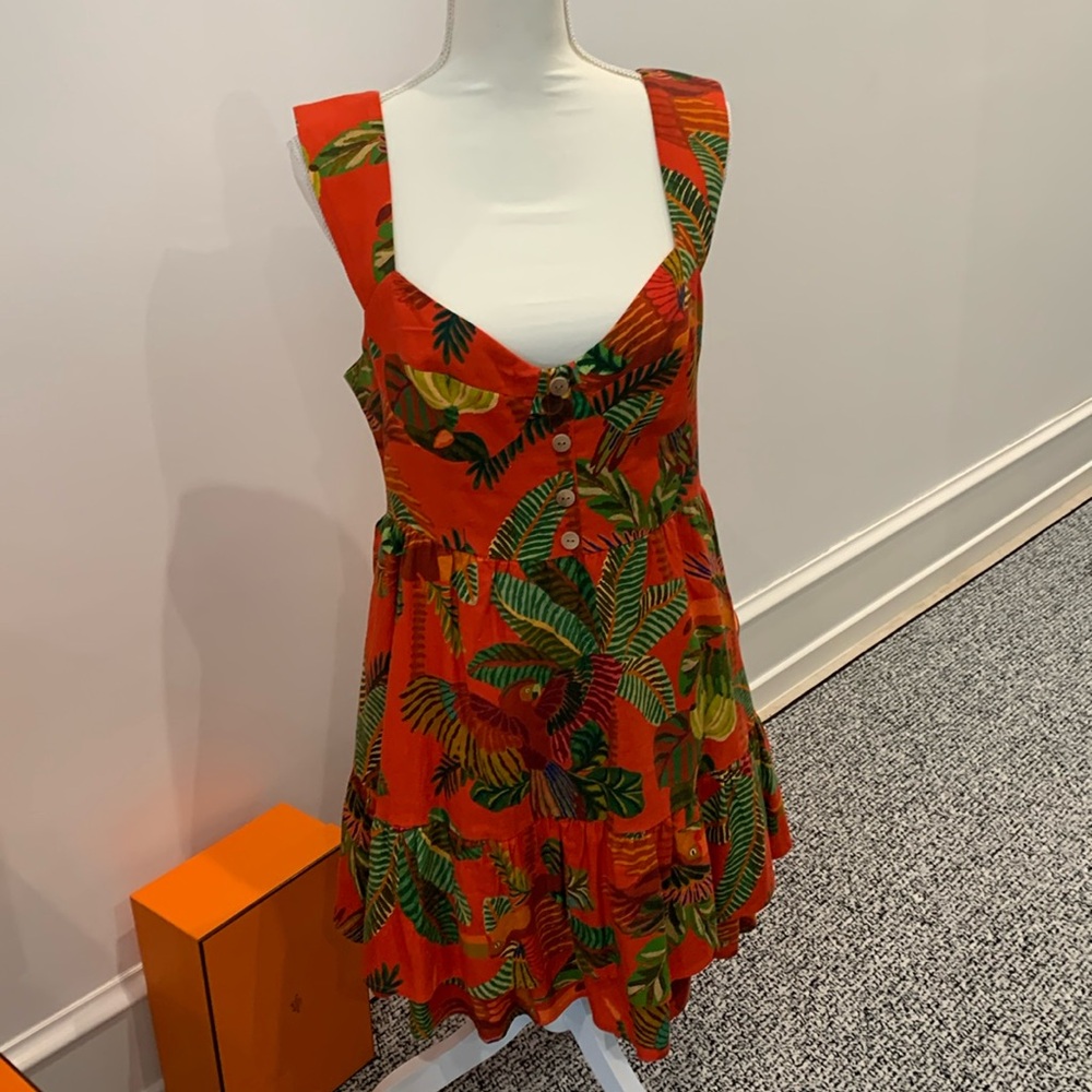 FARM Rio. Sundress.  Size large.  Worn once🌴🌴🌴